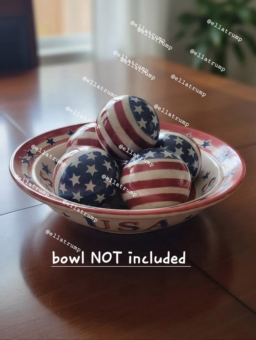 Decorative Patriotic 4" Orbs Made in Phillipines New